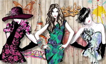 Meslekler - duvar posteri meslekler 3 kız