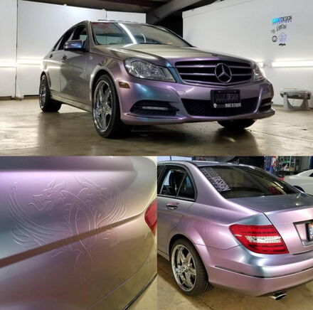Simli Araç Kaplama Folyosu Oracal 970 Glossy (Parlak) 316 Amethyst - 2