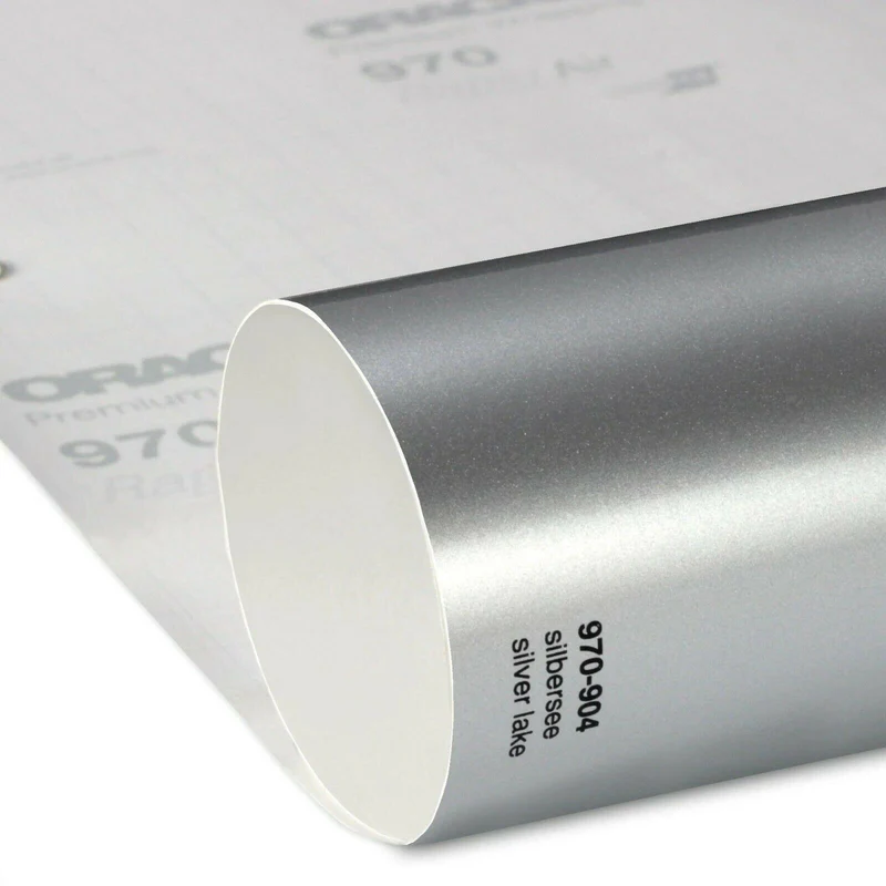 Simli Araç Kaplama Folyosu Oracal 970 Glossy (Parlak) 904 Silver Lake 