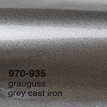 Simli Araç Kaplama Folyosu Oracal 970 Glossy (Parlak) 935 Grey Cast Iron - Oracal 970 Glossy Metalik Parlak