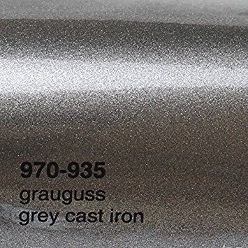 Simli Araç Kaplama Folyosu Oracal 970 Glossy (Parlak) 935 Grey Cast Iron - 1