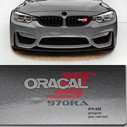 Simli Araç Kaplama Folyosu Oracal 970 Glossy (Parlak) 935 Grey Cast Iron - 2