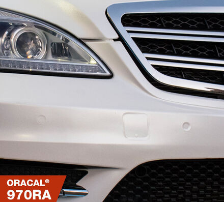 Simli Araç Kaplama Folyosu Oracal 970 Glossy (Parlak) 945 Crystal White - 3