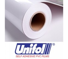 Unifol Plotter Serisi Parlak - Unifol Yapışkanlı Folyo Parlak 3700 Beyaz