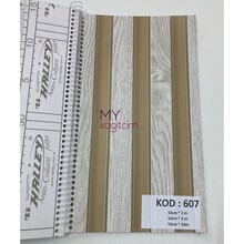 HM Folyo - Yapışkanlı Folyo 607 Ahşap 53 cm*1 mt