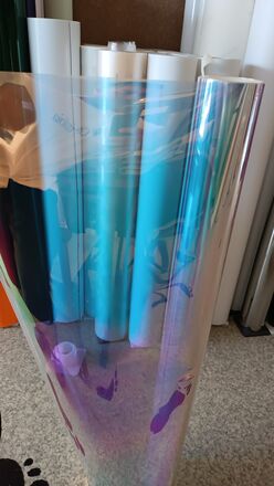 Yapışkanlı Folyo Şeffaf Hologram<br>100cmx1mt